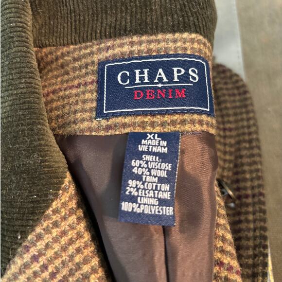 Vintage 1980's Twead Vest with Corduroy Collar  XL - Picture 10 of 11